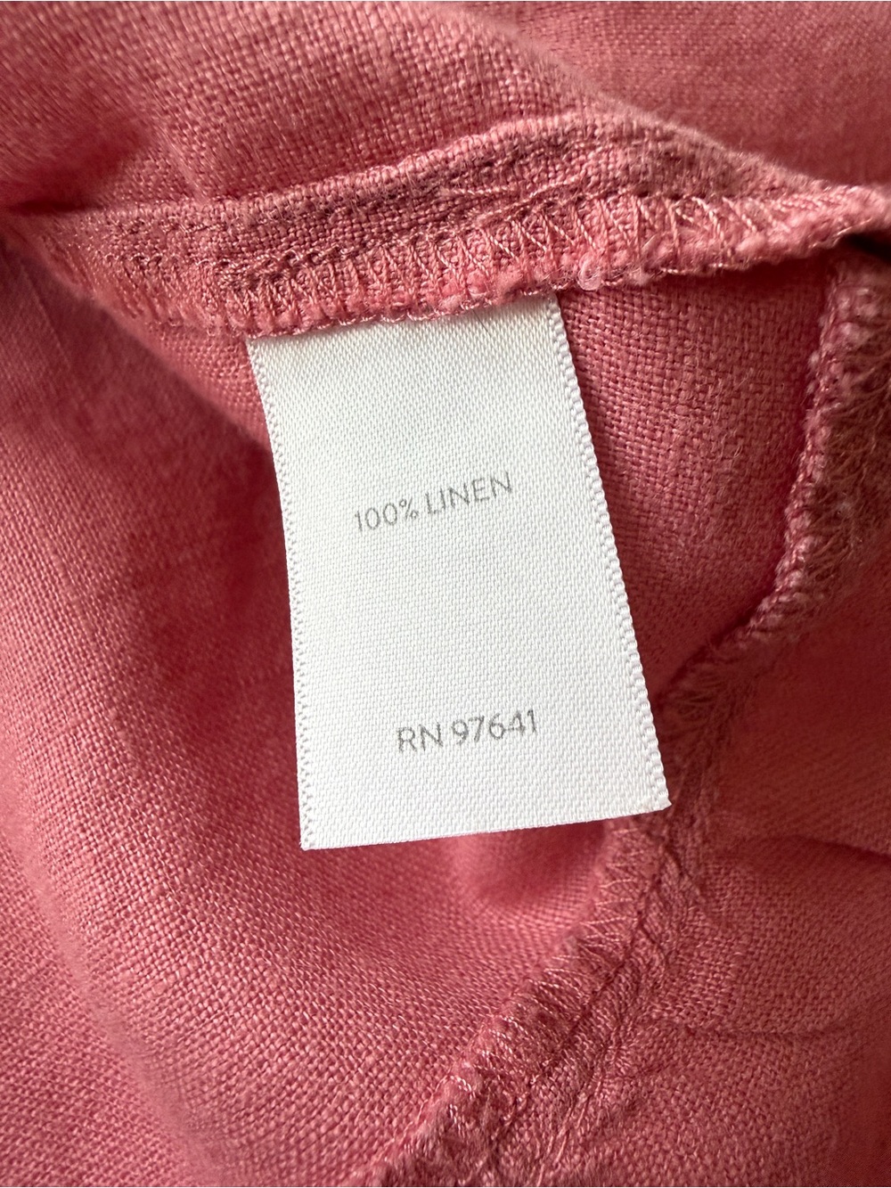 J. Jill Love Linen Rose Button-Down Tunic Linen Shirt 3X - Picture 10 of 11